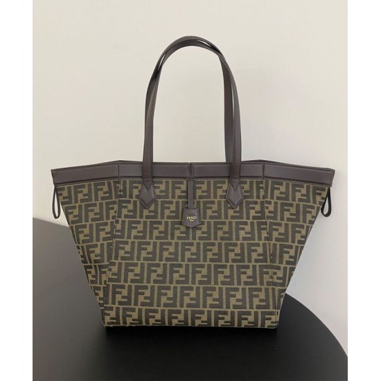 Replica Borsa grande Fendi Origami 8BH415 Caffè scuro Replica Borsa grande Fendi Origami 8BH415 Caffè scuro