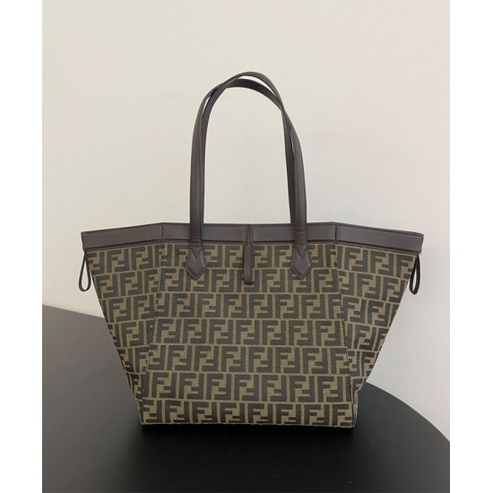 Replica Borsa grande Fendi Origami 8BH415 Caffè scuro Replica Borsa grande Fendi Origami 8BH415 Caffè scuro