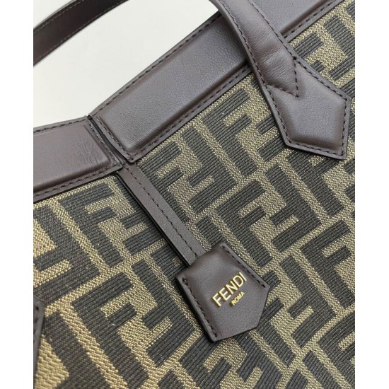 Replica Borsa grande Fendi Origami 8BH415 Caffè scuro Replica Borsa grande Fendi Origami 8BH415 Caffè scuro