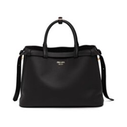 Borsa tote media Prada con cintura 1BA417 nera
