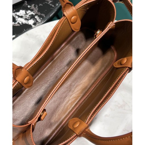 Replica Borsa tote piccola Prada con cintura 1BA418 Caffè Replica Borsa tote piccola Prada con cintura 1BA418 Caffè