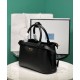 Replica Borsa tote piccola Prada con cintura 1BA418 nera Replica Borsa tote piccola Prada con cintura 1BA418 nera