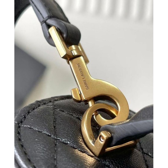 Replica Borsa da toilette YSL Saint Laurent Gaby mini con cerniera nera Replica Borsa da toilette YSL Saint Laurent Gaby mini con cerniera nera