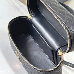 Borsa da toilette YSL Saint Laurent Gaby mini con cerniera nera