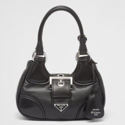 Borsa Prada Moon Bag Imbottita In Nappa Nera