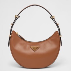 Borsa a spalla Prada Arque Marrone