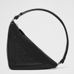 Borsa a tracolla triangolare Prada Nera