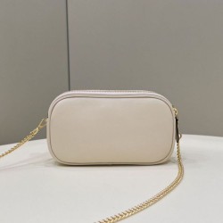 Fendi Easy 2 Baguette Borsa a tracolla Mini Fendi Beige