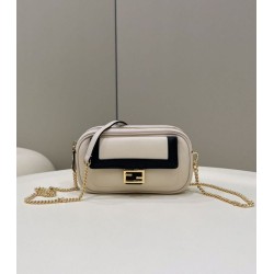 Fendi Easy 2 Baguette Borsa a tracolla Mini Fendi Beige