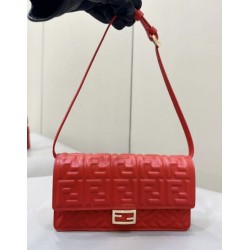 Portafoglio baguette Fendi su catena Borsa Fendi Rossa