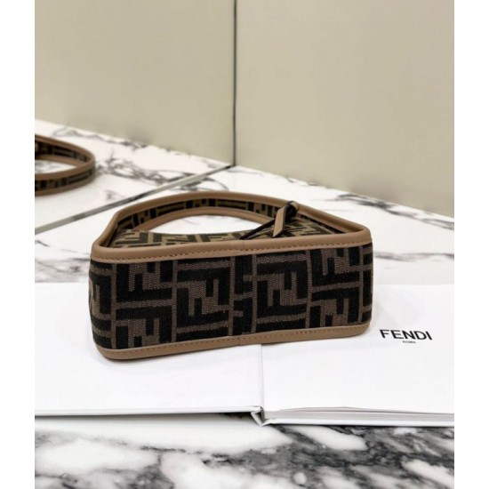 Replica Fendi Mini Fendessencehobo Fendi Bag Miniborsa in tessuto FF Marrone Replica Fendi Mini Fendessencehobo Fendi Bag Miniborsa in tessuto FF Marrone