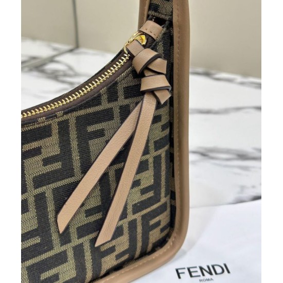Replica Fendi Mini Fendessencehobo Fendi Bag Miniborsa in tessuto FF Marrone Replica Fendi Mini Fendessencehobo Fendi Bag Miniborsa in tessuto FF Marrone