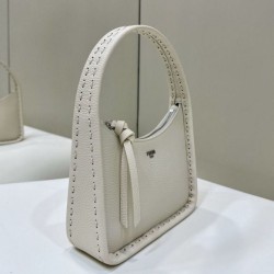 Fendi Mini Fendessence hobo Selleria Fendi Borsa con 264 impunture cucite a mano Bianca