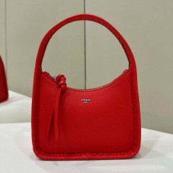Fendi Mini Fendessence hobo Selleria Fendi Borsa con 264 impunture cucite a mano Rosso