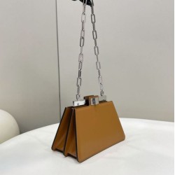 Borsa Fendi Fendi Peekaboo Cut Petite Media Bianca