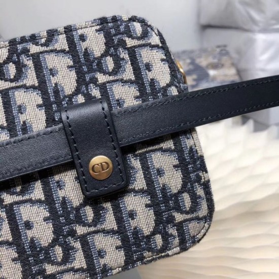 Replica Marsupio Dior Oblique Tela Blu