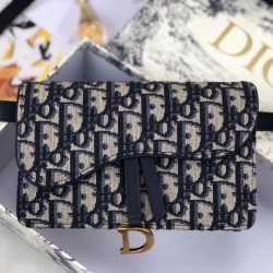 Marsupio Dior Oblique Saddle Blu