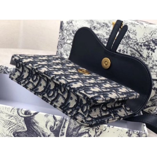 Replica Marsupio Dior Oblique Saddle Blu