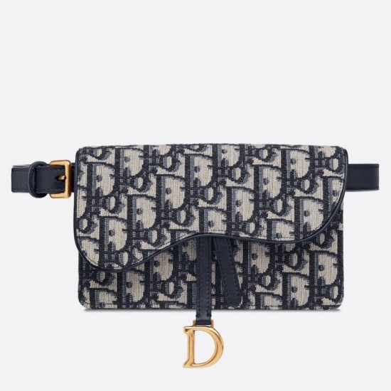 Replica Marsupio Dior Oblique Saddle Blu