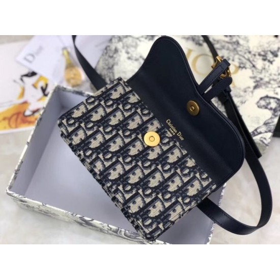 Replica Marsupio Dior Oblique Saddle Blu