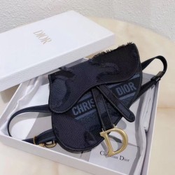 Marsupio Dior Saddle Pouch Camouflage Blu