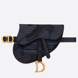 Marsupio Dior Saddle Pouch Camouflage Blu