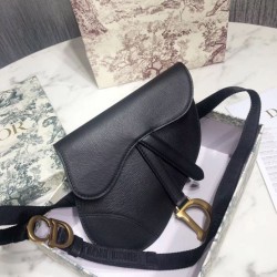 Marsupio Dior Saddle granulato nero