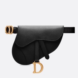 Marsupio Dior Saddle granulato nero