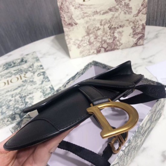 Replica Marsupio Dior Saddle granulato nero Replica Marsupio Dior Saddle granulato nero