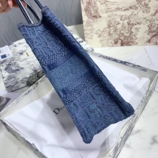 Replica Dior Mini Book Tote Borsa Dior Tela Obliqua Denim Blu Replica Dior Mini Book Tote Borsa Dior Tela Obliqua Denim Blu