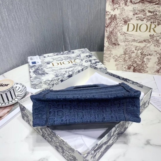 Replica Dior Mini Book Tote Borsa Dior Tela Obliqua Denim Blu Replica Dior Mini Book Tote Borsa Dior Tela Obliqua Denim Blu
