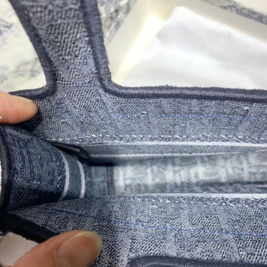 Replica Dior Mini Book Tote Borsa Dior Tela Obliqua Denim Blu Replica Dior Mini Book Tote Borsa Dior Tela Obliqua Denim Blu