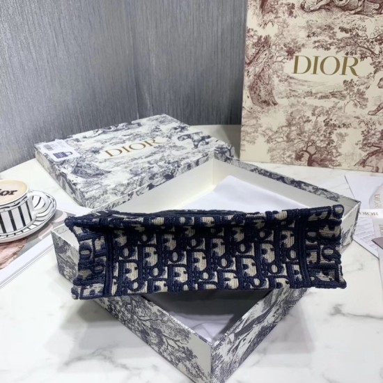 Replica Dior Mini Book Tote Borsa Dior Oblique Canvas Blu Replica Dior Mini Book Tote Borsa Dior Oblique Canvas Blu