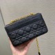 Replica Borsa Dior piccola Caro in pelle di vitello Cannage nera Replica Borsa Dior piccola Caro in pelle di vitello Cannage nera