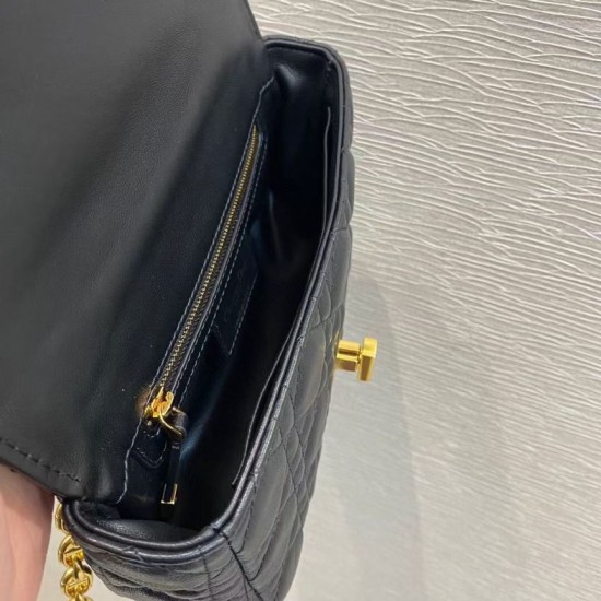 Replica Borsa Dior piccola Caro in pelle di vitello Cannage nera Replica Borsa Dior piccola Caro in pelle di vitello Cannage nera