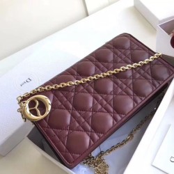 Pochette Dior Lady Dior Con Catena Bordeaux