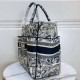 Replica Borsa tote Dior Catherine Toile de Jouy ricamata Blu Replica Borsa tote Dior Catherine Toile de Jouy ricamata Blu