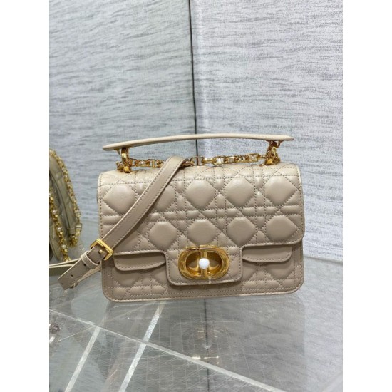 Replica Borsa Dior Jolie piccola con manico superiore Dior Cannage Beige Replica Borsa Dior Jolie piccola con manico superiore Dior Cannage Beige