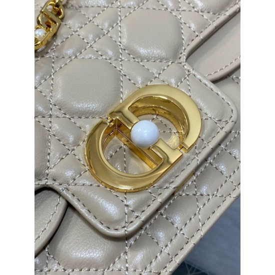 Replica Borsa Dior Jolie piccola con manico superiore Dior Cannage Beige Replica Borsa Dior Jolie piccola con manico superiore Dior Cannage Beige