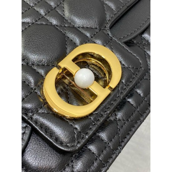 Replica Borsa Dior piccola Jolie con manico superiore Cannage nera Replica Borsa Dior piccola Jolie con manico superiore Cannage nera