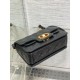 Replica Borsa Dior piccola Jolie con manico superiore Cannage nera Replica Borsa Dior piccola Jolie con manico superiore Cannage nera