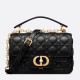 Replica Borsa Dior piccola Jolie con manico superiore Cannage nera Replica Borsa Dior piccola Jolie con manico superiore Cannage nera