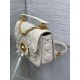 Replica Borsa Dior piccola Jolie con manico superiore Dior Cannage bianca Replica Borsa Dior piccola Jolie con manico superiore Dior Cannage bianca