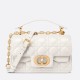 Replica Borsa Dior piccola Jolie con manico superiore Dior Cannage bianca Replica Borsa Dior piccola Jolie con manico superiore Dior Cannage bianca