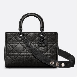 Dior Medium Lady D-Sire Borsa My ABCDior Dior stropicciata nera