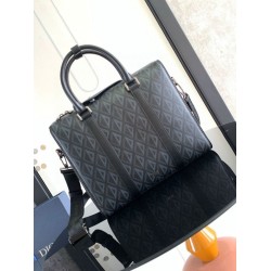 Valigetta Dior Lingot CD Diamond Tela Nera Valigetta Dior Lingot CD Diamond Tela Nera