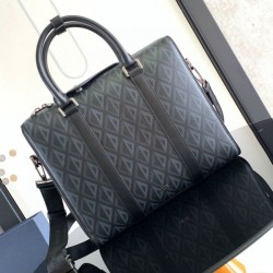 Valigetta Dior Lingot CD Diamond Tela Nera Valigetta Dior Lingot CD Diamond Tela Nera