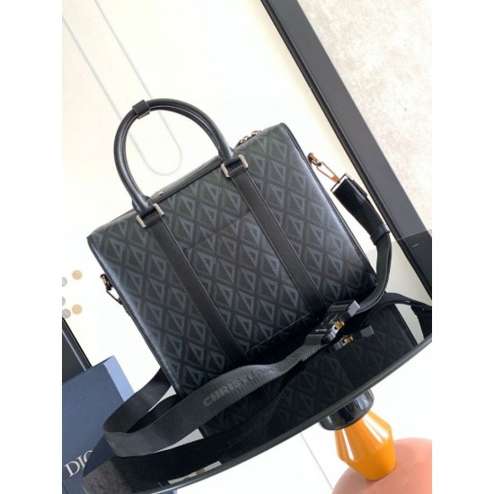 Replica Valigetta Dior Lingot CD Diamond Tela Nera Replica Valigetta Dior Lingot CD Diamond Tela Nera