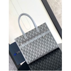 Borsa tote Dior Safari CD Diamond Tela Grigia Borsa tote Dior Safari CD Diamond Tela Grigia