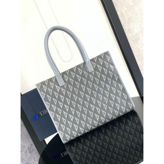 Replica Borsa tote Dior Safari CD Diamond Tela Grigia Replica Borsa tote Dior Safari CD Diamond Tela Grigia